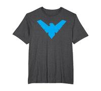 Batman Nightwing Symbol Camiseta, Hombre Tallas Grandes, Jaspeado Oscuro, 3X Alto