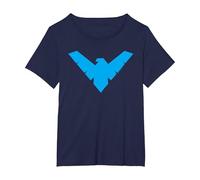 Batman Nightwing Symbol Camiseta, Mujer Tallas Grandes, Azul Marino, 1XL Grande