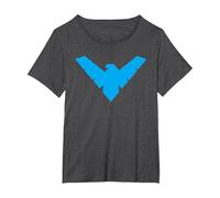 Batman Nightwing Symbol Camiseta, Mujer Tallas Grandes, Jaspeado Oscuro, 4XL Grande