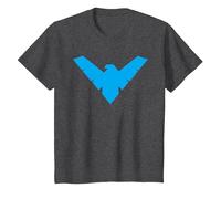 Batman Nightwing Symbol Camiseta, Niños, Jaspeado Oscuro, 6 años
