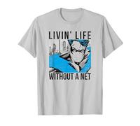 Batman Nightwing Without a Net Camiseta, Hombre, Plata, 3XL