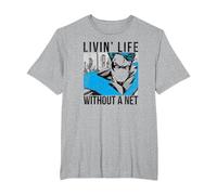 Batman Nightwing Without a Net Camiseta, Hombre Tallas Grandes, Gris Jaspeado, 2X Alto