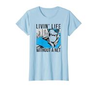 Batman Nightwing Without a Net Camiseta, Mujer, Azul Bebé, XS