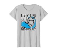 Batman Nightwing Without a Net Camiseta, Mujer, Plata, XL