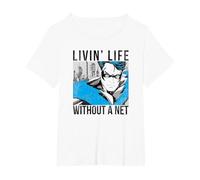 Batman Nightwing Without a Net Camiseta, Mujer Tallas Grandes, Blanco, 1XL Grande