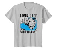 Batman Nightwing Without a Net Camiseta, Niños, Plata, 10 años