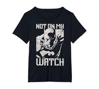 Batman Not On My Watch Illustration Camiseta, Mujer Tallas Grandes, Negro, 3XL Grande