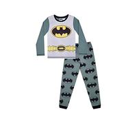 BATMAN Pijama Largo de superhéroe para niños, Gris, 4-5 Años