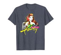 Batman Poison Ivy Camiseta, Hombre, Azul Jaspeado, 3XL