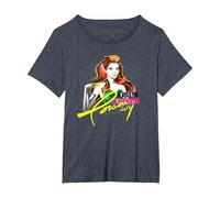 Batman Poison Ivy Camiseta, Mujer Tallas Grandes, Azul Jaspeado, 1XL Grande