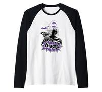 Batman Purple Kanji Skyline Camiseta Manga Raglan