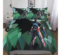 Batman Ropa De Cama Impresa En 3D, Funda De Edredón para Adolescentes, Microfibra Heroes Juego De Cama con Cremallera Y Fundas De Almohada 3 Piezas King（220x240cm）