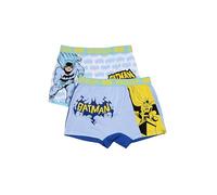 BATMAN Set 2 Boxers para Niños y Niños, Azul y Amarillo, Gráficos, Pack 1, 4-5 anni