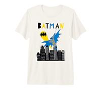 Batman Swinging Over City Camiseta Premium