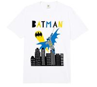 Batman Swinging Over City Comfort Colors Adult Heavyweight T-Shirt