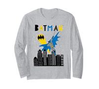 Batman Swinging Over City Manga Larga