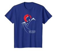 Batman: The Animated Series Behind The Cape Camiseta, Niños, Azul Real, 12 años