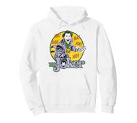 Batman The Joker Sudadera con Capucha, Unisex para Adultos, Blanco, M