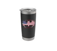 Batman USA American Flag Shield Logo Vaso térmico de acero inoxidable de doble pared
