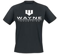 BATMAN Wayne Industries Hombre Camiseta Negro XXL 100% algodón Regular
