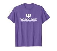 Batman Wayne Logo on Black Camiseta, Hombre, Morado Jaspeado, XXL