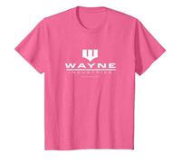 Batman Wayne Logo on Black Camiseta, Niños, Rosa Jaspeado, 10 años