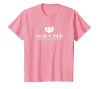 Batman Wayne Logo on Black Camiseta, Niños, Rosado, 2 años