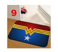 Batman Wonder Woman - Felpudo de interior (15 x 23 pulgadas), antideslizante, para puerta delantera, interior, piso, suciedad, trampa, entrada, zapatos, alfombra