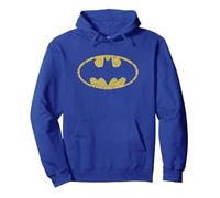 Batman Word Logo Sudadera con Capucha, Unisex para Adultos, Azul Real, XXL