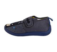 Batman Zapatillas de Andar por Casa Gris, Amarillo y Azul - Talla 34-35 - Cierre de Velcro - Zapatillas Infantiles Tipo Francesita de Poliéster y TPR - Producto Original Diseñado en España