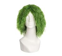 BatmanThe Dark Knight Comics Heath Ledger Joker Cosplay Wig Men Curly Green Heat Resistance Synthetic Hair Wigs+ Wig Cap