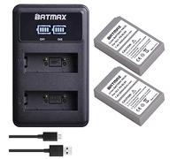 Batmax 2000 mAh - BLS-5 BLS5 bls50 recargable + LCD cargador USB para Olympus BLS-5, BLS-50, PS-BLS5 Pen E-PL2, E-PL5, E-PL6, E-PL7, E-PM2, E-M10, E-M10 Mark II, Stylus1 Cámara pilas