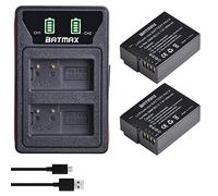 Batmax Batería de repuesto DMW-BLC12 de 1400 mAh y cargador USB integrado LCD compatible con Panasonic DMW-BLC12E, Lumix DMC-FZ200, DMC-FZ1000, DMC-G5, DMC-G6, DMC-G85, DMC-GH2, DMC-GX8