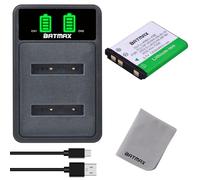 Batmax Batería de repuesto Li-42B y cargador USB dual para Olympus Li-42B/Li-40B Nikon EN-EL10 Nikon CoolPix S60 S80 S200 S203 S210 S220 S230 Olympus Stylus 1040 1060 1070 7000 7010 7020 7030 7040