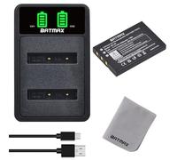 Batmax Cargador de batería NP-60 y USB para Fujifilm Fujifilm NP-60, Kodak KLIC-5000 SLB-1137 Li-20B Kodak EasyShare One Series AZ-1 AZ-2 Camera; MX-890 11N09T MX-810 MX-880 Remote