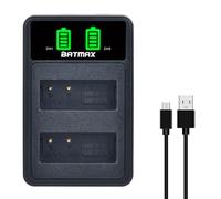 Batmax DMW-BLG10 - Cargador de batería USB para Panasonic DMW BLG10E BLE9; DC LX100 II GX9 TZ200 TZ95 TZ90 DMC TZ100 TZ80 GF6 GX7 GX80 LX100 S6