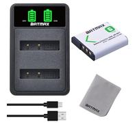Batmax NP-BG1 NP-FG1 Batería y Cargador USB Dual para Sony Cyber-Shot DSC-N1 DSC-N2 DSC-T100 DSC-W80 DSC-W90 DSC-HX5 DSC-H55 DSC-HX7 DSC-HX9 DSC-HX10 DSC-W110 DSC-W115 DSC-W120 DSC-W200 W215