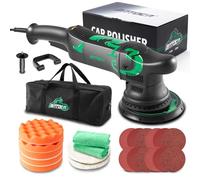 BATOCA 700W Pulidora Coche,Máquinas Pulidoras Excéntrica,21mm Pulidora Orbital,Pulidora Suelos,6 Velocidades,Abundantes Accesorios,Pulir y Encerar Muebles(1000-3800rpm,150mm Esponja Disco)