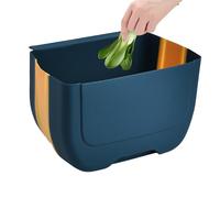 Batón de pared-Bin de basura plegable, canasta colgante de ahorro de espacio | Contenedor de desechos de cocina compacto, organizador de mango de puerta plegable, almacenamiento interno moderno, conte