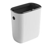 Batón montado en la pared - Bin de baño grande con tapa para la organización domiciliaria | Diseño de ahorro de espacio con escritorio de fregadero de cocina flexible y fácil de instalar, perfecto par