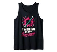 Baton Twirler Majorette Captain Squad Club Competición Camiseta sin Mangas