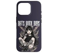 Bats Over Boys Cita Oscuro Estética Espeluznante Gótico Anime Chica Carcasa para iPhone 16 Pro