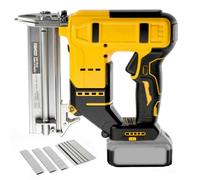 BATSOEASY Clavadora inalámbrica 2 en 1/grapadora de corona estrecha compatible con batería Dewalt de 20 V máximo (sin batería), pistola de clavos de calibre 18 con 1000 clavos y 1000 grapas para