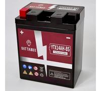 Battanux YB14-A2 YTX14AH-BS y batería para motocicleta, sellada SLA/AGM de 12V12Ah, batería para ATV/UTV/Motonieve/Motocicleta, libre de mantenimiento y sin necesidad de herramientas