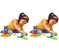 Battat Bristle Blocks - Bloques de construcción entrelazados - Juego de 36 Piezas - Juego Stem para niños pequeños y niños - Juguetes Educativos - 2 años + - Basic Builder Box (Paquete de 2)