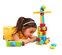 Battat - Caja básica del constructor - Bloques de construcción encajables - Juego de 56 piezas - Juego STEM para niños pequeños - Juguete educativo - 2 años +