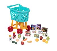 Battat - Carrito de la Compra - Juego de comestibles de Lujo - Comida de Juguete para niños - Carrito de la Compra de Juguete - 20+ Artículos de Comida para Simular - 3 años +