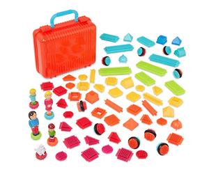 Battat - Caso de Gran Valor - Bloques de construcción encajables - Juego de 85 Piezas - Juego Stem para niños pequeños - Juguete Educativo - 2 años +