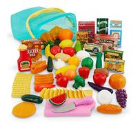 Battat - Despensa en un Cubo - Juego de 79 Piezas de Comida - Juguete de Cocina y alimentación - 3 años +