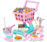 Battat - Día de compras y paquete de utensilios de cocina - Carro de la compra y juego de comestibles para niños - Comida de juguete - Cocina de Juegos - Jugar a simular - 3 años +